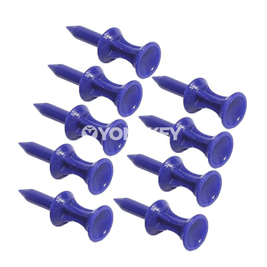 50 sany plastmassa golf tee toplumy, 25–51 mm, dürli reňkler