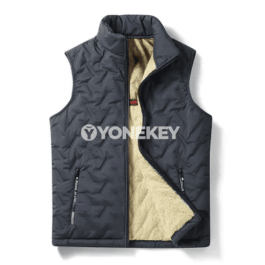Erkekler üçin ýyly ýele garşy ýeňsiz cashmere jilet, gyş üçin