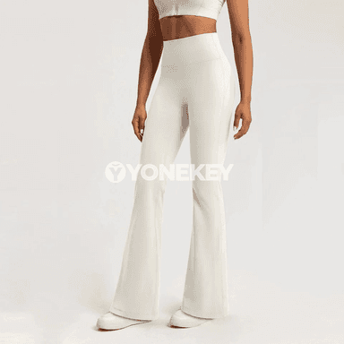 Aýal-gyzlar üçin ýokary belli giň balakly yoga legginsleri