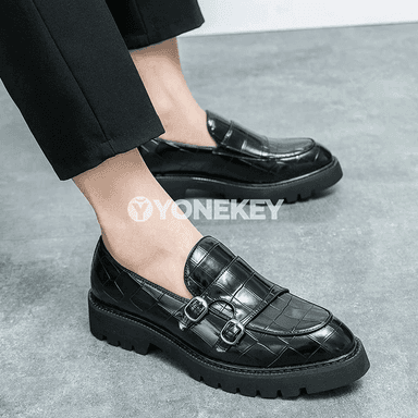Erkekler üçin platforma loafers köwüşler, ofis we gündelik üçin klassiki stil