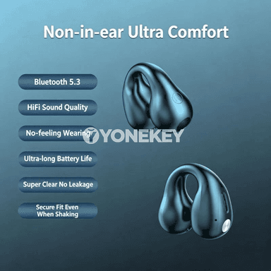 LED displeýli simsiz Bluetooth sport nauşniki, klip görnüşli, mikrofonly