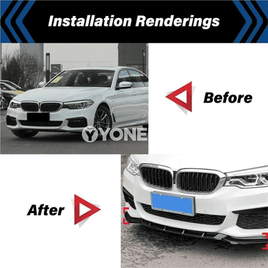 BMW G30/G31 GT stil gara öň bamper splitter lipi, M Sport