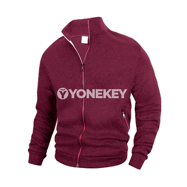 Erkekler üçin ýaz- güýz dik ýaka zipli ýeňil jaket