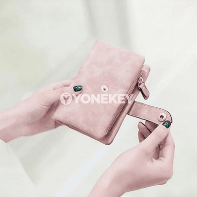 Zenanlar üçin döwrebap tri-fold pul gapjygy, telefonly kiçi sumka
