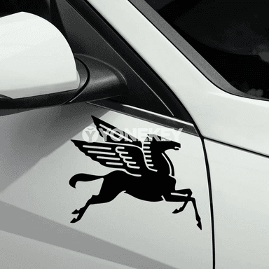 Porsche, BMW, Audi üçin döredijilikli Pegasus awto stikeri