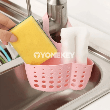 Sink üçin tekje: sabyn, gubka we aşhana gurallary saklaýjy
