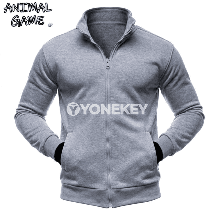 Erkekler üçin ýyly fermuarly ýeňil sport jaket, jübili