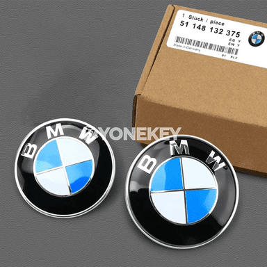 BMW üçin awtoulag kapot emblemasy 74/82 mm, ABS logo stikeri