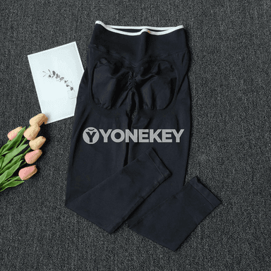 Aýallar üçin tikinsiz ýokary elastik sport leggins, ýokary bil