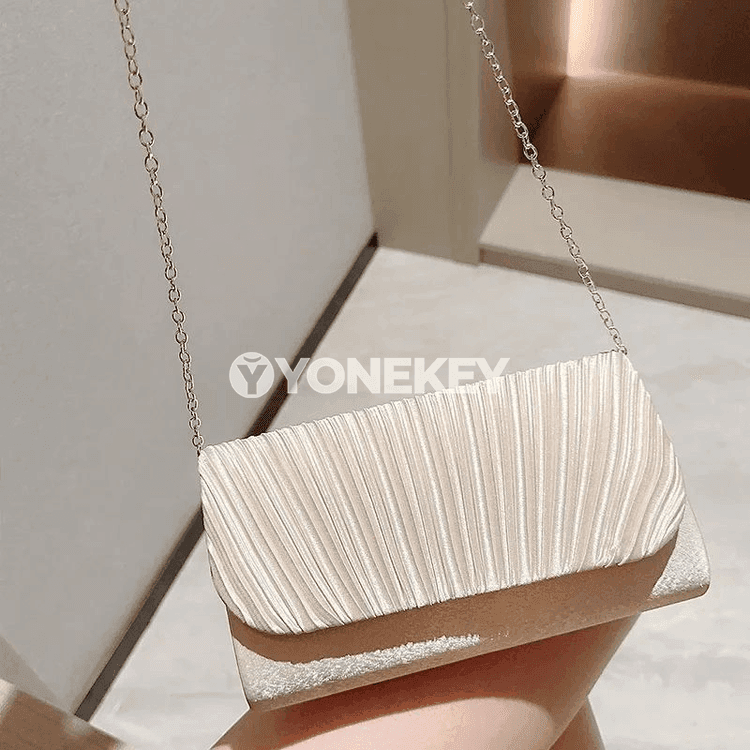Zenanlar üçin kaşaň agşamlyk sumkasy, rhinestone zynjyrly clutch
