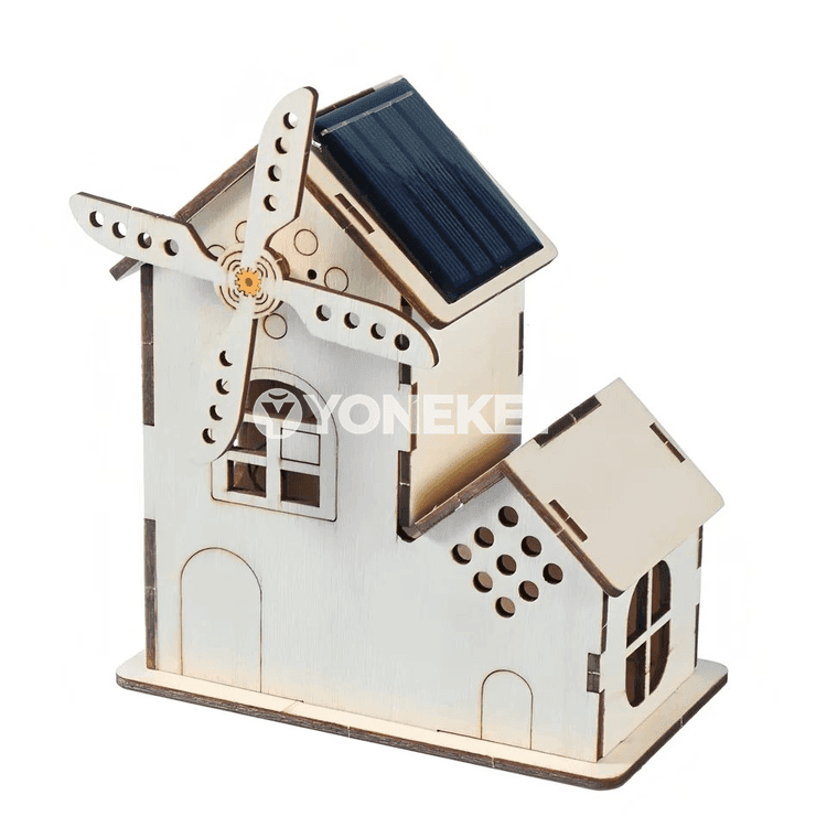 Gün energiýaly öwrediji dülgüt öýleri, DIY 3D agaç gurluşyk modeli