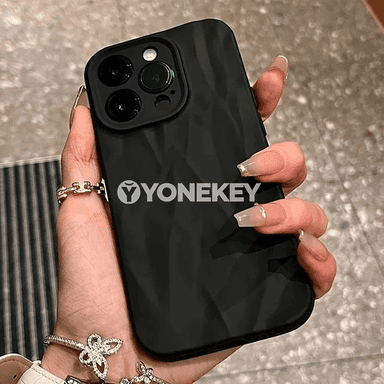 iPhone üçin ýumşak silikon gorag gaby, fold naýşanly mat görnüş