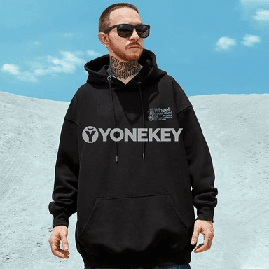 Erkekler üçin oversize gudi, M-8XL, suratly, rahat stil