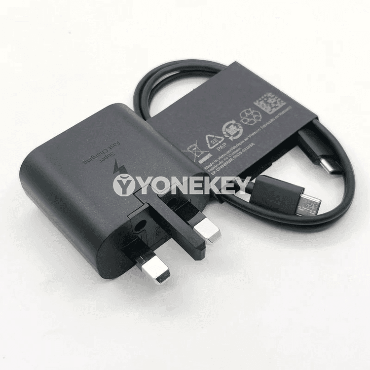 Samsung 25W UK çalt zarýad beriji adapter, Type-C kabelli