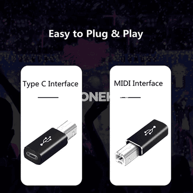 USB B erkekden Type-C aýala adapter, printer we skaner üçin