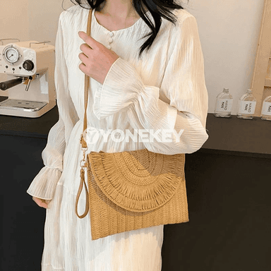 Tomus üçin käsedirilen gamyş clutch sumka, ýeňil egin sumkasy