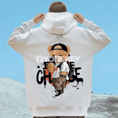 Erkekler üçin oversized kapşonly pulower, ajdarbasy çaply