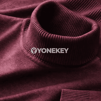 Erkekler üçin gyş-ýaz ýyly turtlenek switer, ýumşak trikotaž pulower