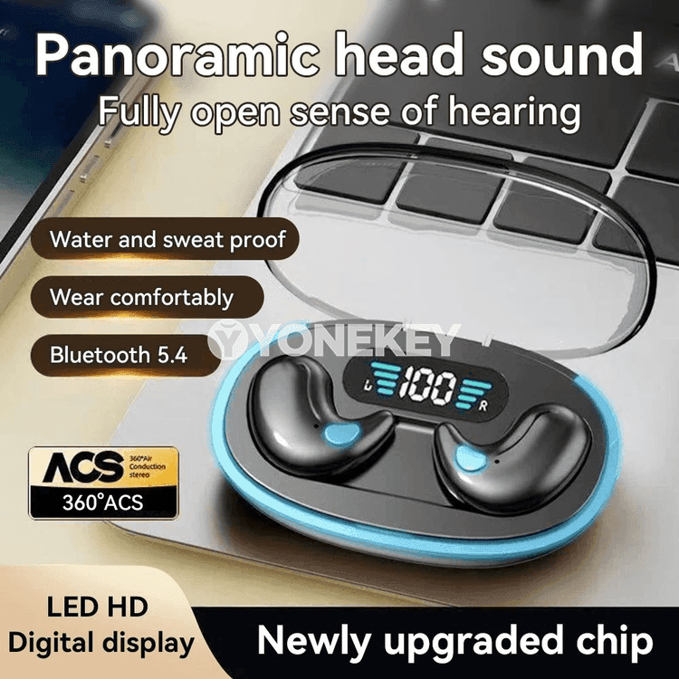 TWS simsiz Bluetooth gulak içi naushnikler, LED ekranly, mikrofonly