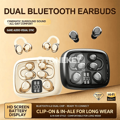 OWS simsiz Bluetooth gulakçepe nauşnikler, sport we ukma üçin