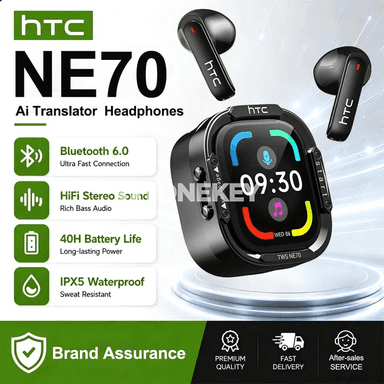 HTC NE70 simsiz Bluetooth gulaklyklary, ekrany, AI terjime