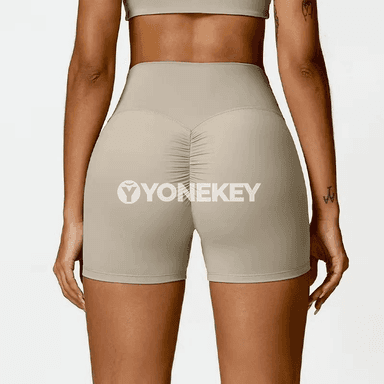 Zenanlar üçin ýokary belli sport şorty, yoga we fitnes üçin