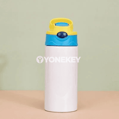 350 ml poslamaýan polat çagalar termos kubogy, samanly gapakly