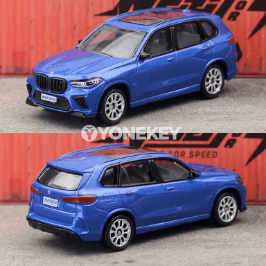 BMW X5M 1:64 metal modeli, kolleksiýa üçin, reňkli