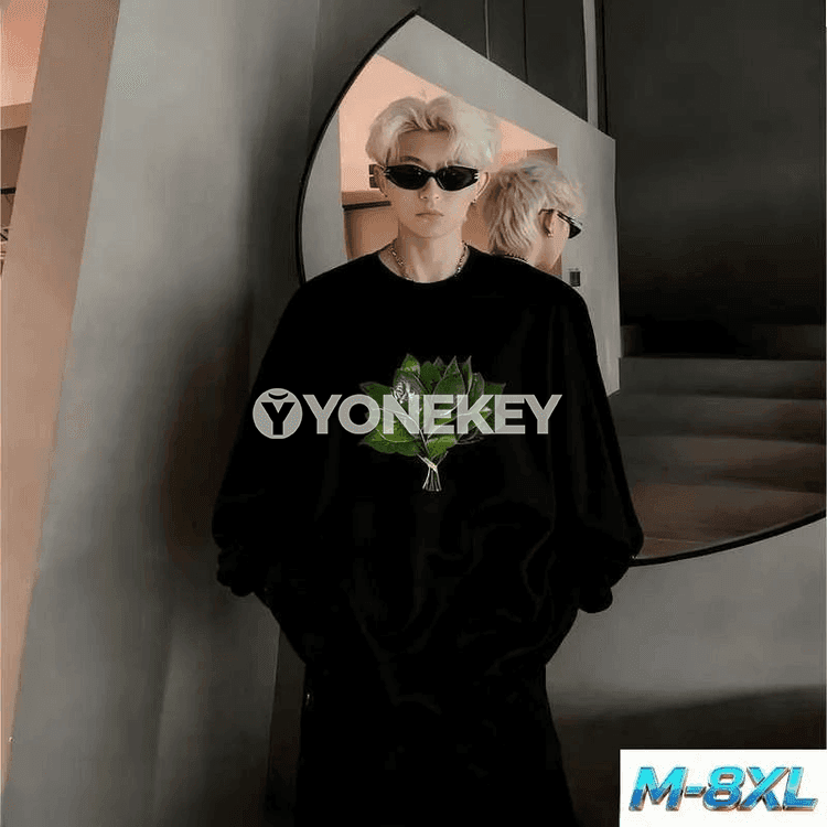 Erkekler üçin giň biçimli ýyly sweatshirt, ak we gara reňkli