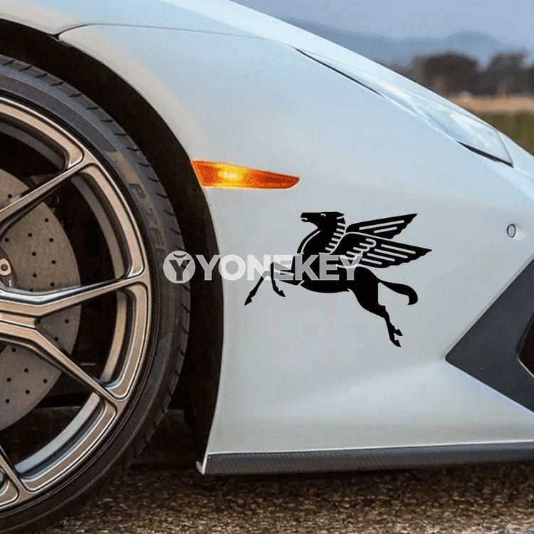 Porsche, BMW, Audi üçin döredijilikli Pegasus awto stikeri