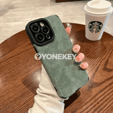 iPhone 11–16 üçin deri görnüşli şokdan goragly telefon gaby