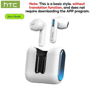 HTC NE49 simsiz Bluetooth TWS nauşnikler, AI terjime, gara/ak