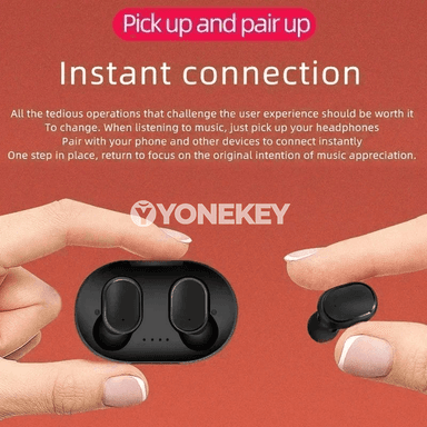 A6S simsiz Bluetooth nauşnik, mikrofonly sport earbuds