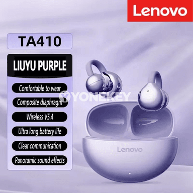 Lenovo TA410 TWS simsiz gaming nauşnikler, uzyn batareýaly