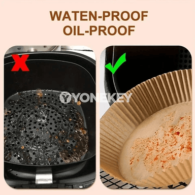 Air Fryer üçin bir gezeklik kagyz gaplar, 50 sany