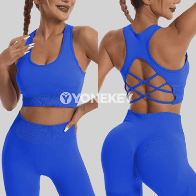 Zenanlar üçin tikişsiz ýokary bel sport komplekti, ýoga we fitnes üçin