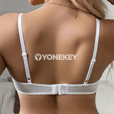 Aýallar üçin inçe dantelli bra, goldawly, sazlanýan gaýyşly