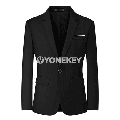 Erkekler üçin klassik blazer penjek, bir düwmeli, resmi stil