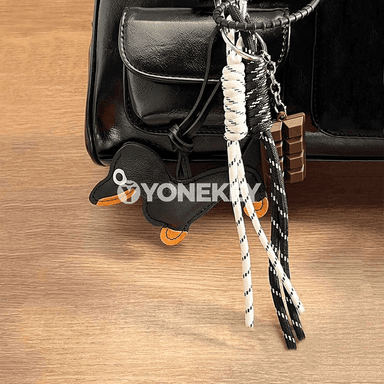 Wintage deriden it görnüşli açar halkasy, telefon we sumka üçin bezeg