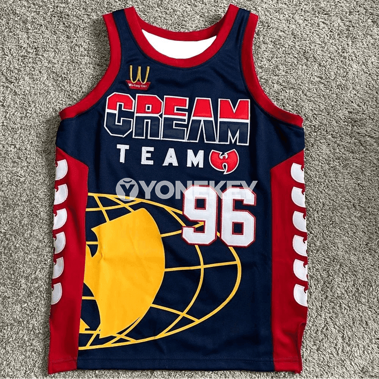 Wu-Tang Clan 96 ýeňsiz basketbol maýkasy, uniseks, dem alýan