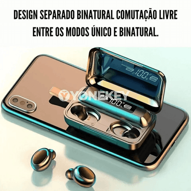 F9 simsiz Bluetooth naýnikler, 9D bassly, sport üçin mikrofonly