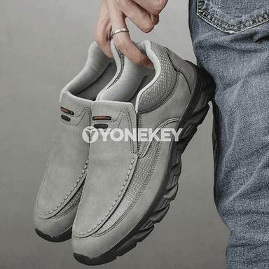 Erkekler üçin ýeňil, dem alýan slip-on gündelik krossowkalar