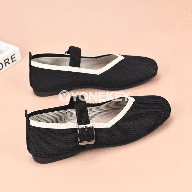 Zenanlar üçin ýeňil, dem alýan gündelik köwüşler, buckle strap