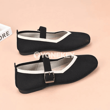 Zenanlar üçin ýeňil, dem alýan gündelik köwüşler, buckle strap