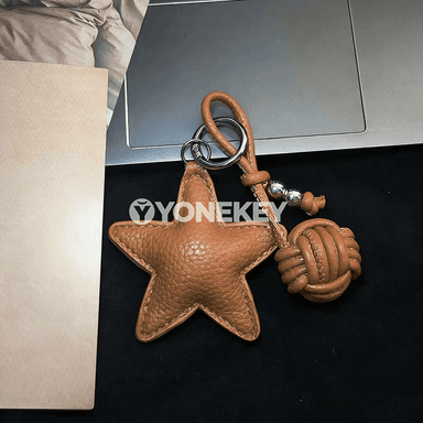 Reňkli ýyldyz görnüşli sumka asma açar halkasy, döredijilikli bezeg