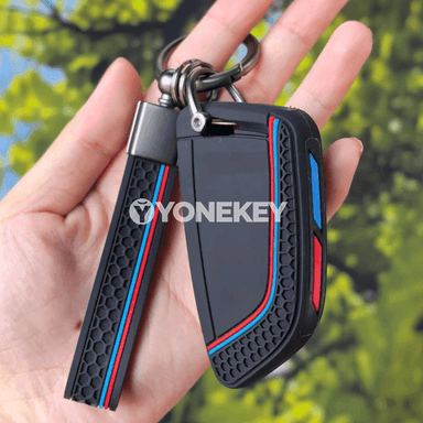 BMW üçin silikon açar gapjagy, keychain bilen