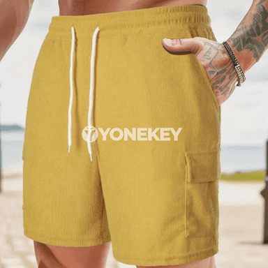 Erkekler üçin korduroý tomus şortikleri, köp jübili rahat model
