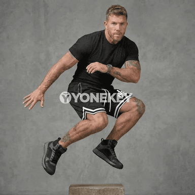 Erkekler üçin ýeňil we dem alýan basketbol şortikleri, sport üçin laýyk