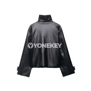 Zenanlar üçin güýz-ýaz oversize gara jaket