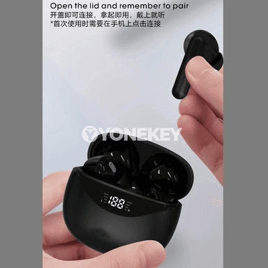Bluetooth simsiz naushniklar, güýçli batareýa we mikrofonly TWS